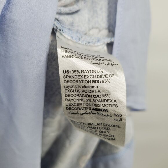 Chico's Floral Print Long Sleeve V Neck Tunic Top Women Size 2 US Large Paisley - Picture 5 of 11